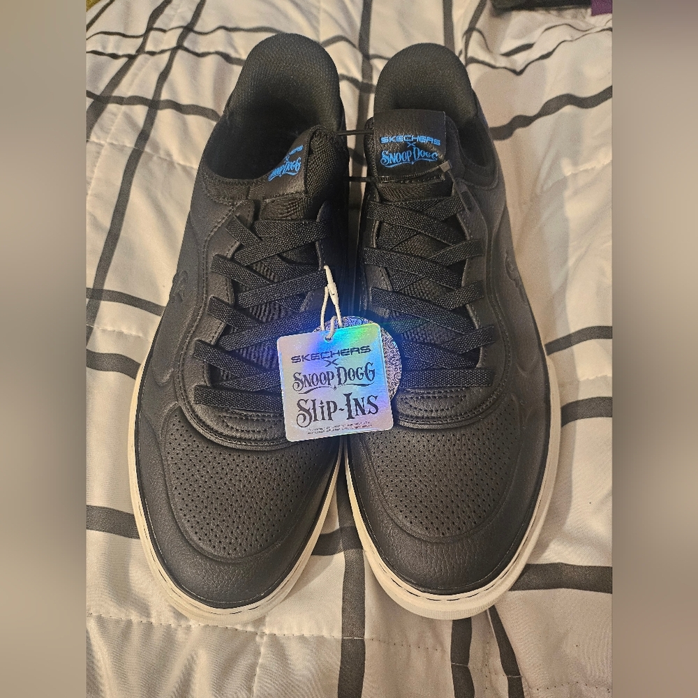 Skechers Snoop Dogg Snoop One Mens Fashion Sneakers in Black White - 10.5 US
